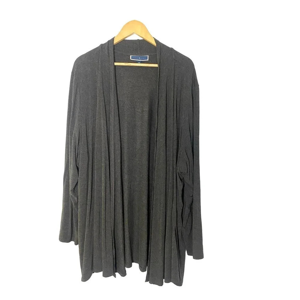 Charter Club Gray Open Front Cardigan Size 3X